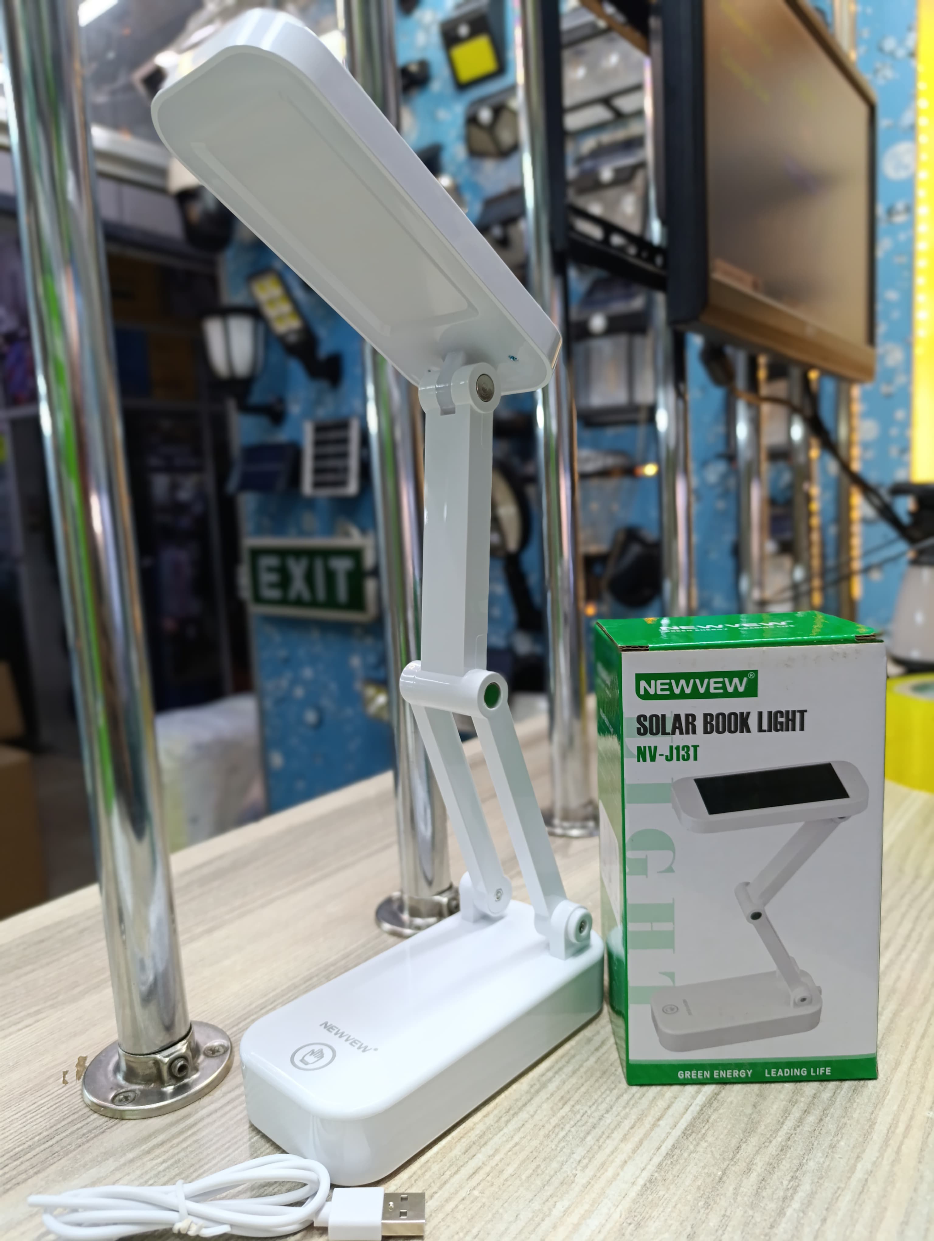 Touch Solar Rechargeable Book Light Study Lamp — Illuminate your reading and study sessions with eco-friendly convenience! This sleek, touch-activated lamp charges via solar power, providing bright, a