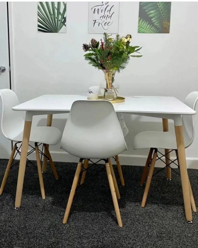 ( Non Assembled ) Minimalist Dining Table Living Room Table Sets Kitchen & Dining Room Furniture