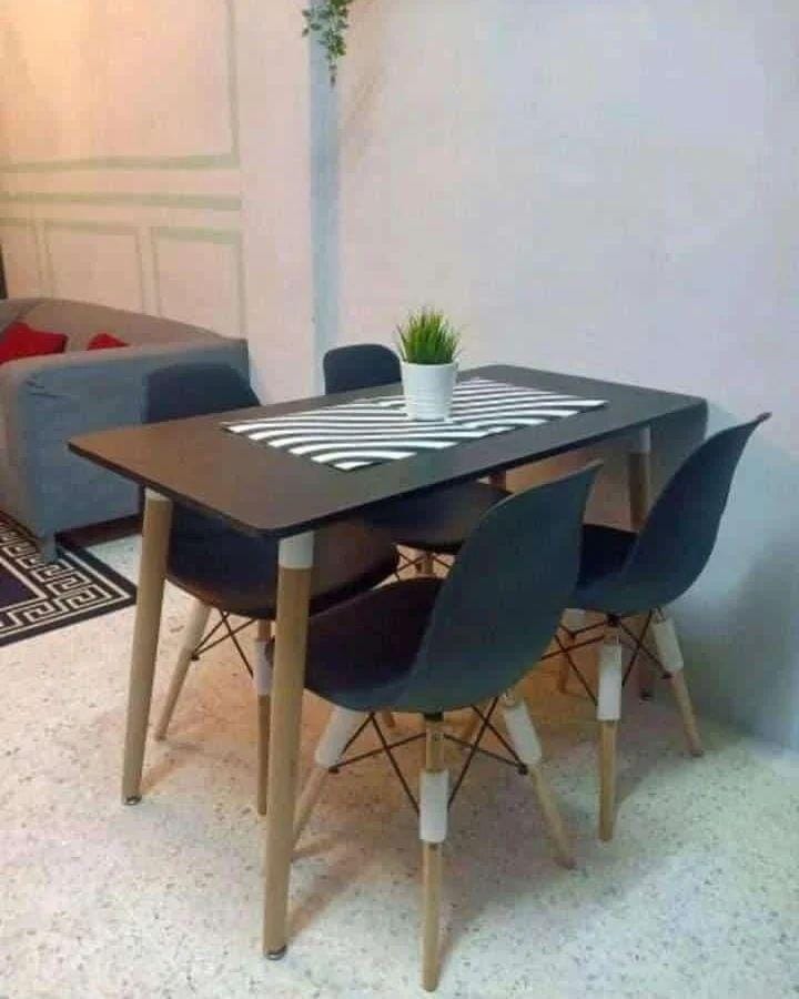 ( Non Assembled ) Minimalist Dining Table Living Room Table Sets Kitchen & Dining Room Furniture