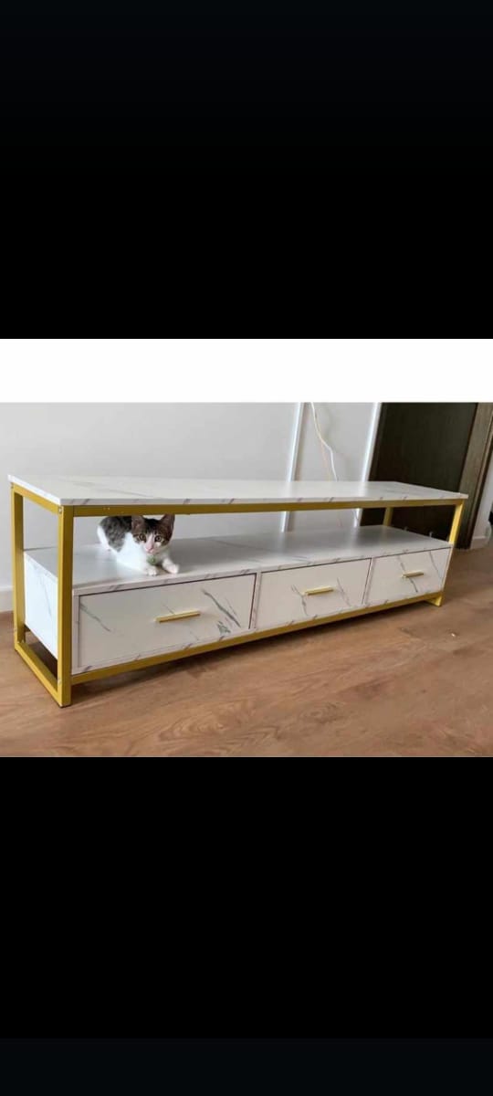 Nordic TV Cabinet High quality 3 shelves drawers storage living room tv station furniture  Size:140*30*38cm Living Room Furniture Tv & Media Furniture