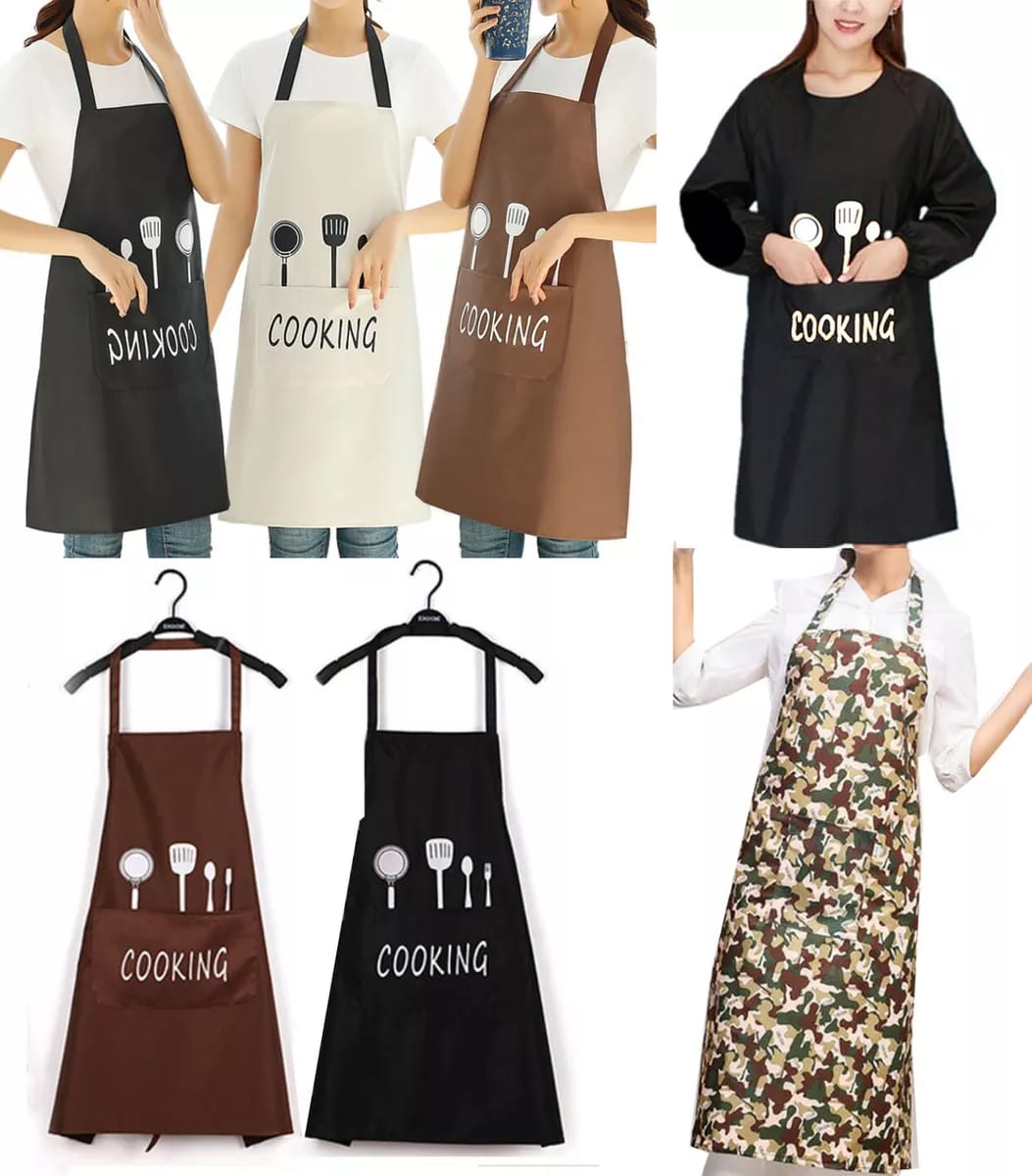 Woman Kitchen Apron WITH  POCKET Kitchen and Household Goods For Home Cleaning Chef Aprons ,Tools Accessories Merchandises
Waterproof Kitchen Cooking Aprons UNISEX Chef Apron.Adjustable, waterproof