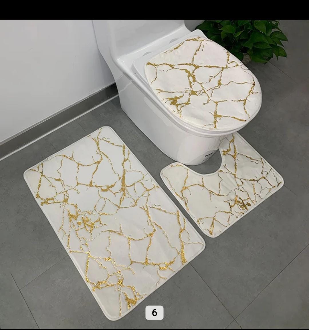 New Arrivals!!Hommy Home Decor Set Bathtub Mats Bathroom Mats 3 In 1 Anti-Slip  Quality 3 piece bathroom/ washroom Toilet set mats.
Rug Set 3 Pieces Ultra Soft, Non Slip Chenille Toilet Mat, Absobent