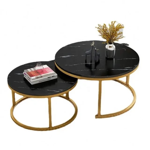 Nesting Bree marble effect Nordic luxury coffee table 2 in 1 tables Marble,WOODEN Effect Dining Room Furniture Nesting Nordic luxury coffee table