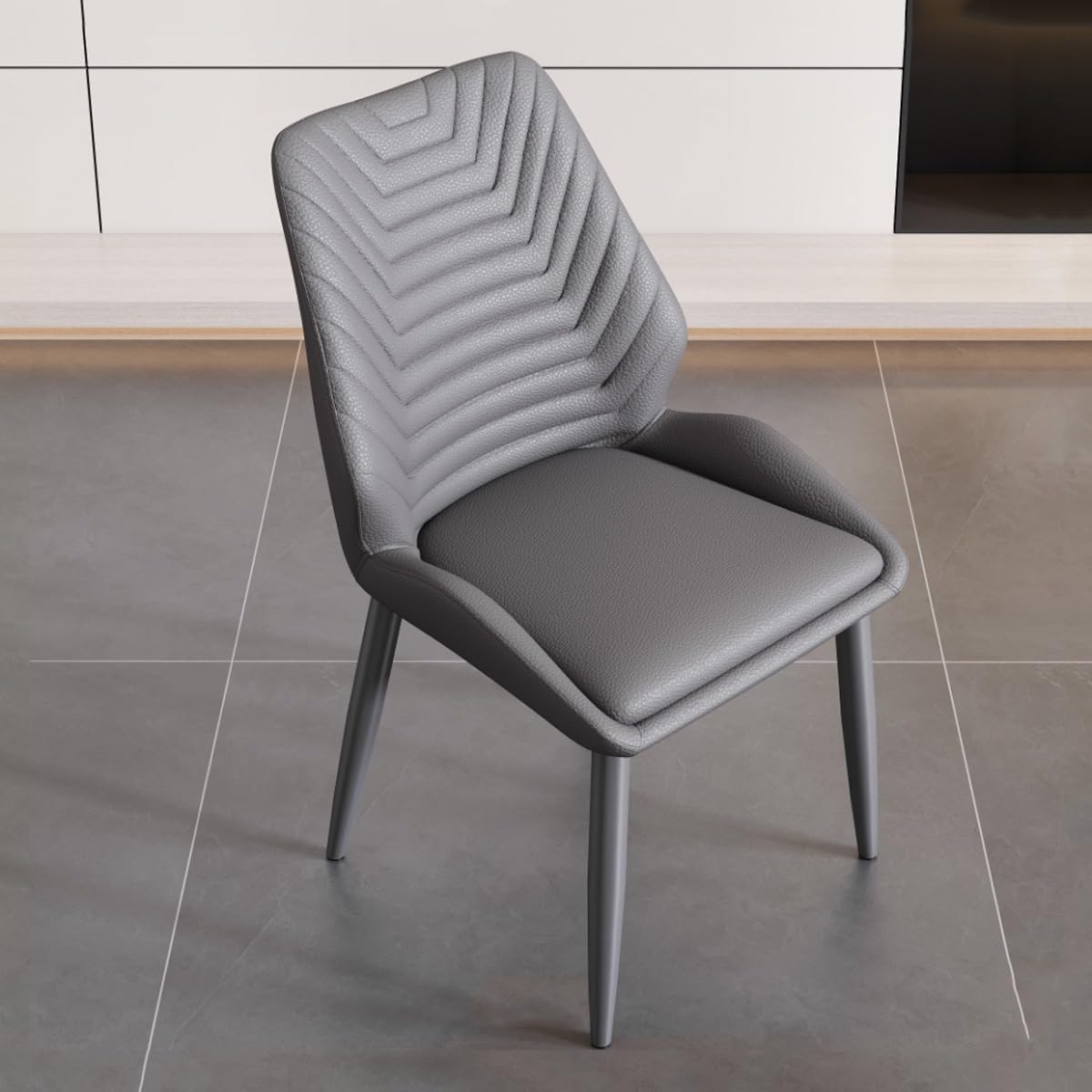 DINING CHAIR WITH METALLIC LEG EAMES CREATIVE HOME AND OFFICE . 1Pc Classy DINING Chair For Restaurants, Churches, Conference Halls Red as picture