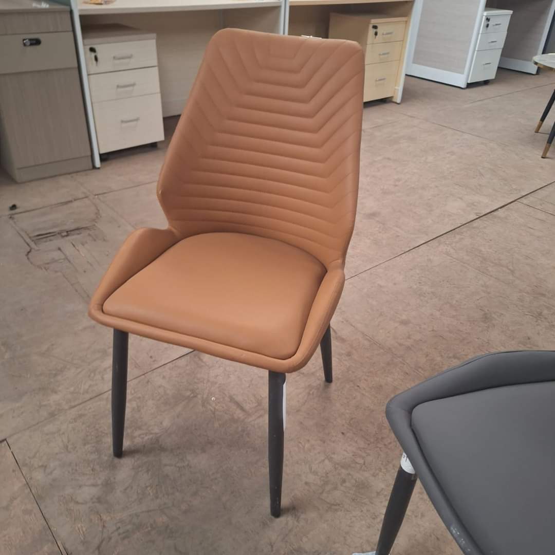 DINING CHAIR WITH METALLIC LEG EAMES CREATIVE HOME AND OFFICE . 1Pc Classy DINING Chair For Restaurants, Churches, Conference Halls Red as picture