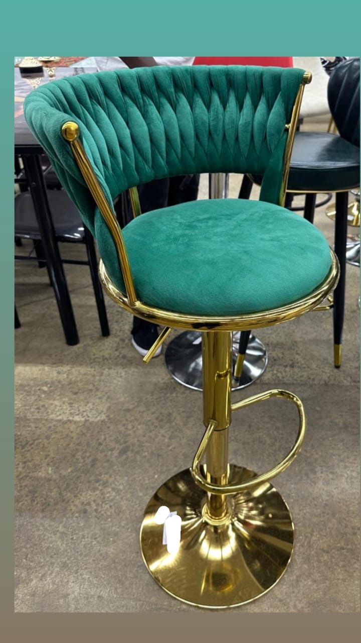 Gold Metal Counter Bar Stools KitchenCHAIR Luxury Designer Backrest Bar ISLAND Taburete Alto Home Furniture  lounge
KITCHENSTOOLS BAR STOOLS .Generic 16 Scale Round Swivel Chair Pub Barstoo