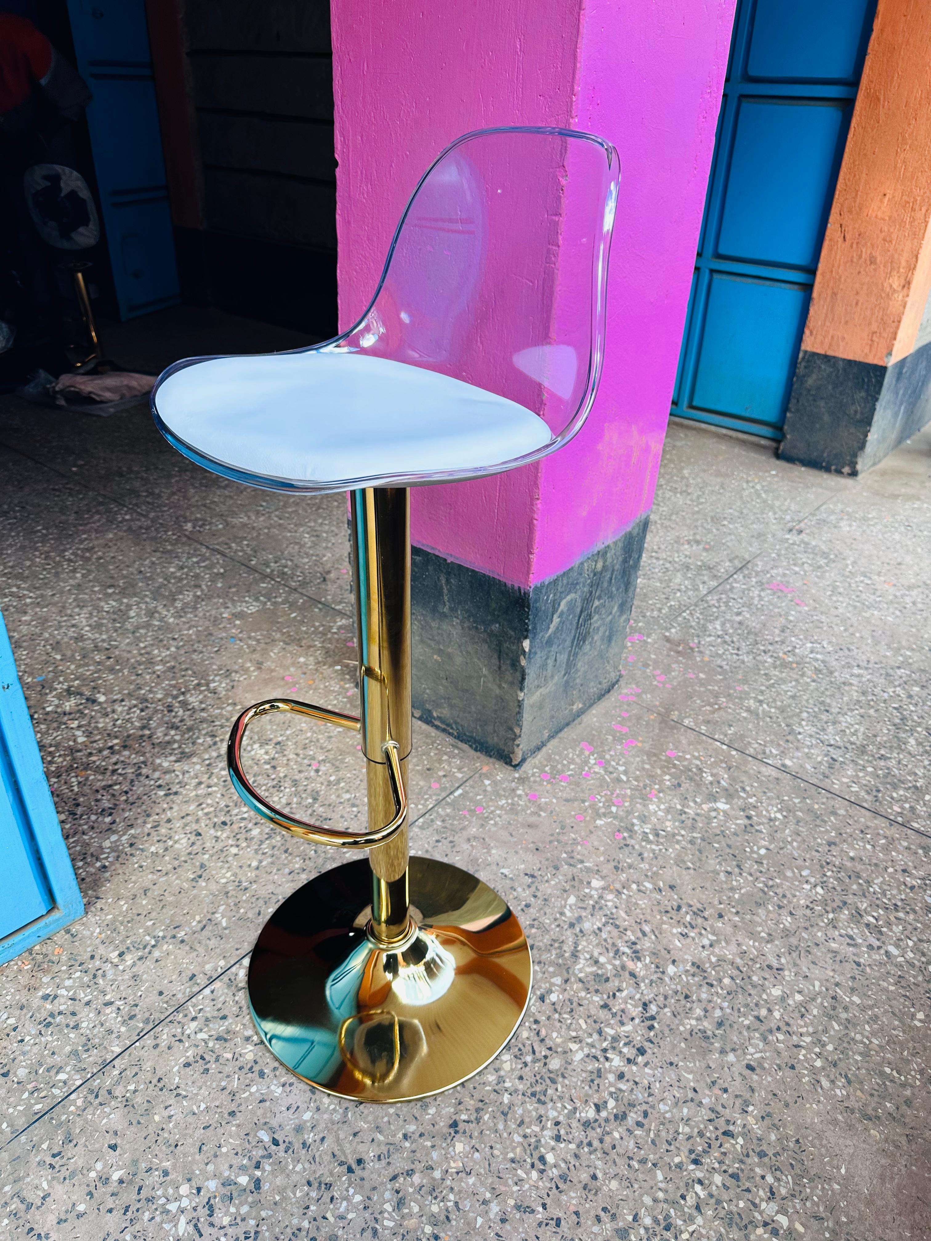 GOLD acrylics Metal Counter Bar Stools KitchenCHAIR Luxury Designer Backrest Bar ISLAND Home Furniture  lounge adjustable
KITCHENSTOOLS BAR STOOLS .Generic 16 Scale Round Swivel Chair Pub Barstoo