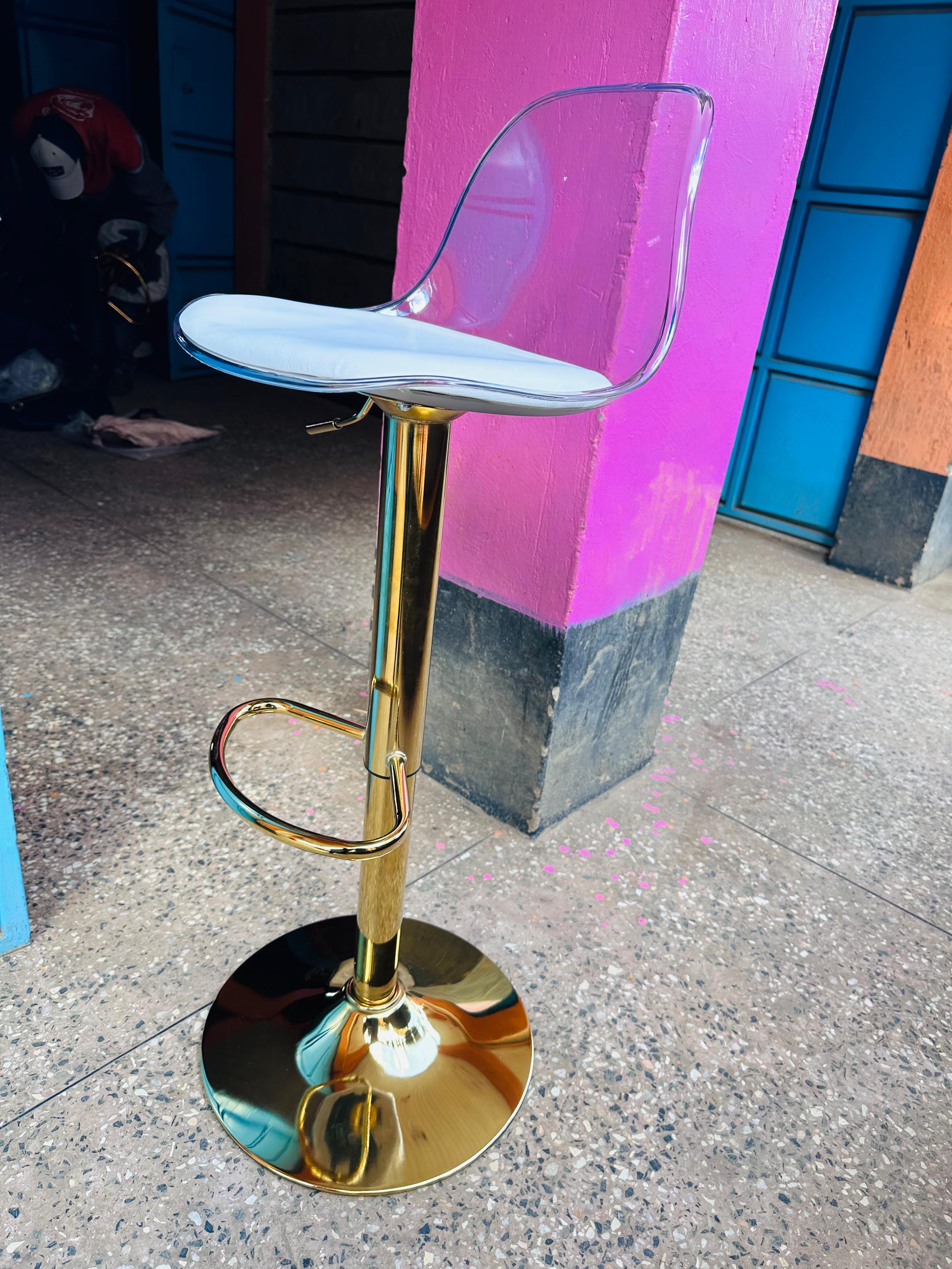 GOLD acrylics Metal Counter Bar Stools KitchenCHAIR Luxury Designer Backrest Bar ISLAND Home Furniture  lounge adjustable
KITCHENSTOOLS BAR STOOLS .Generic 16 Scale Round Swivel Chair Pub Barstoo