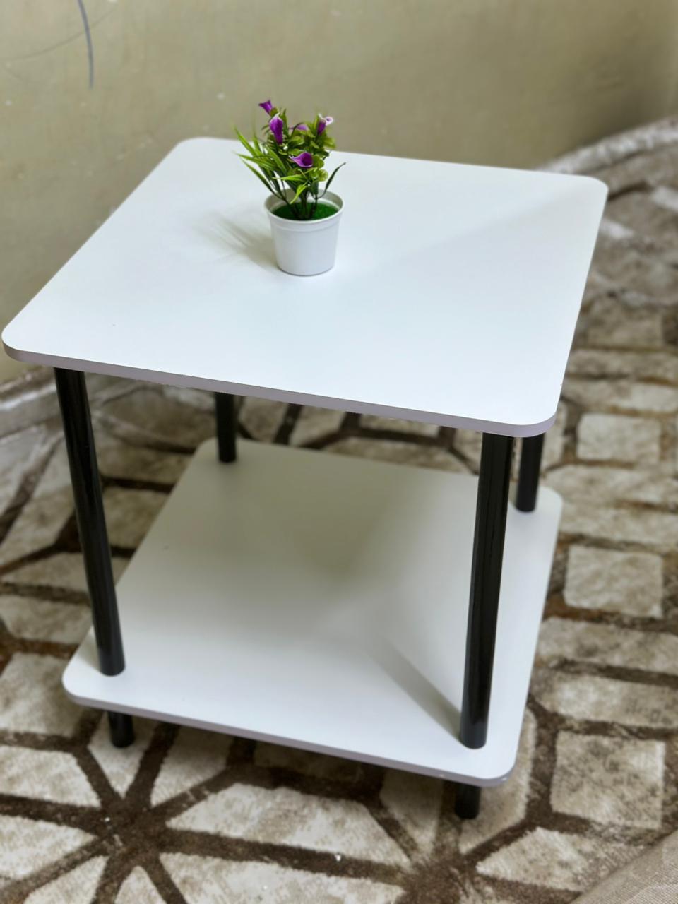 Coffee Round Marble effect Table Bedside Simple Home Balcony Minimalist  Sofa Side Creative Small Size Table. White