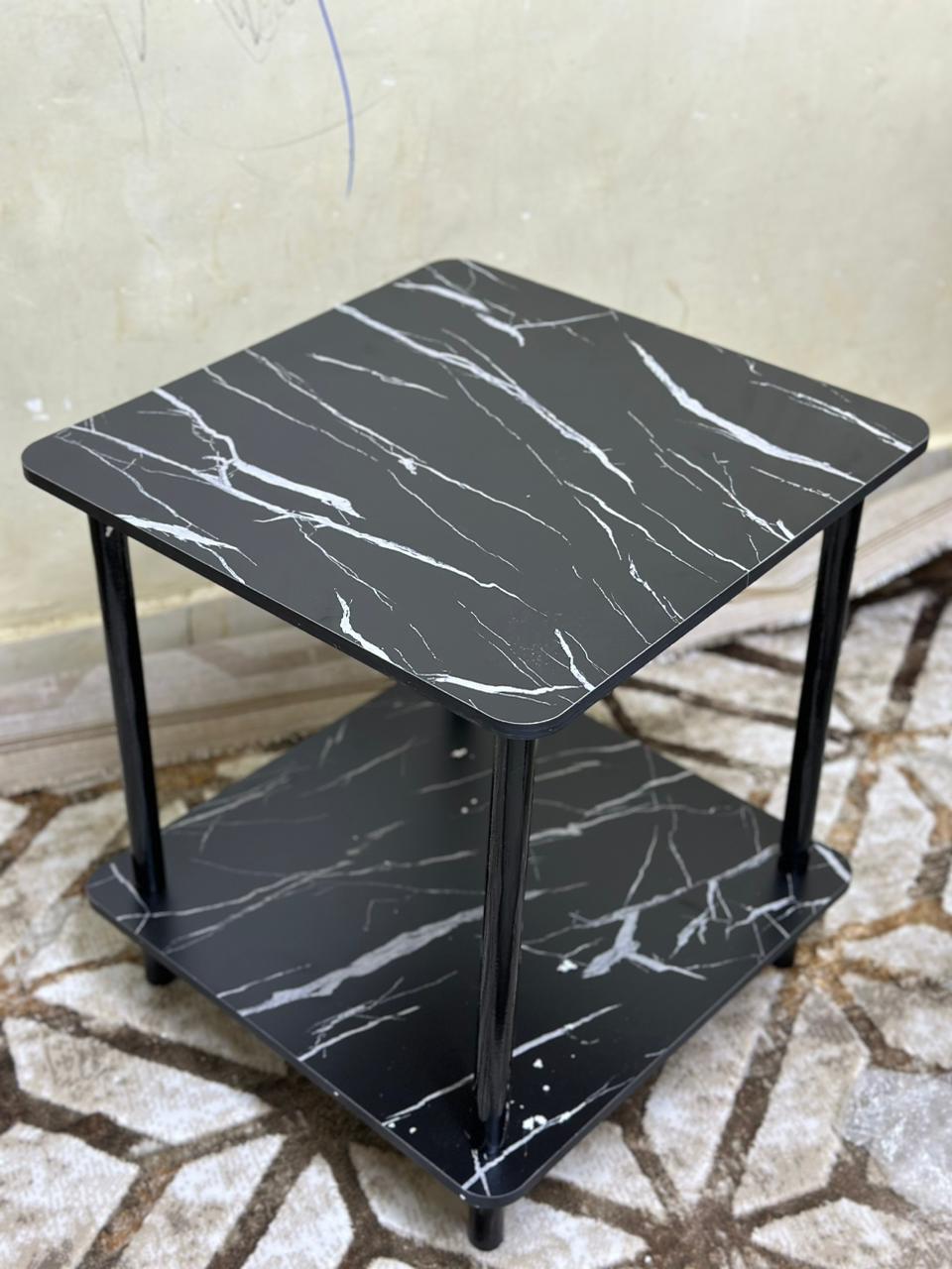 Coffee Round Marble effect Table Bedside Simple Home Balcony Minimalist  Sofa Side Creative Small Size Table. White