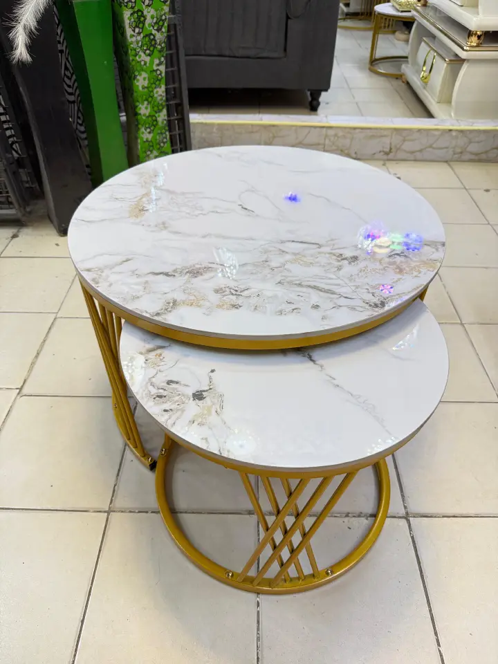 Nesting Bree Nordic luxury coffee table 2 in 1 tables PURE Marble,Tempered Effect Dining Room Furniture Nesting Nordic luxury coffee table
