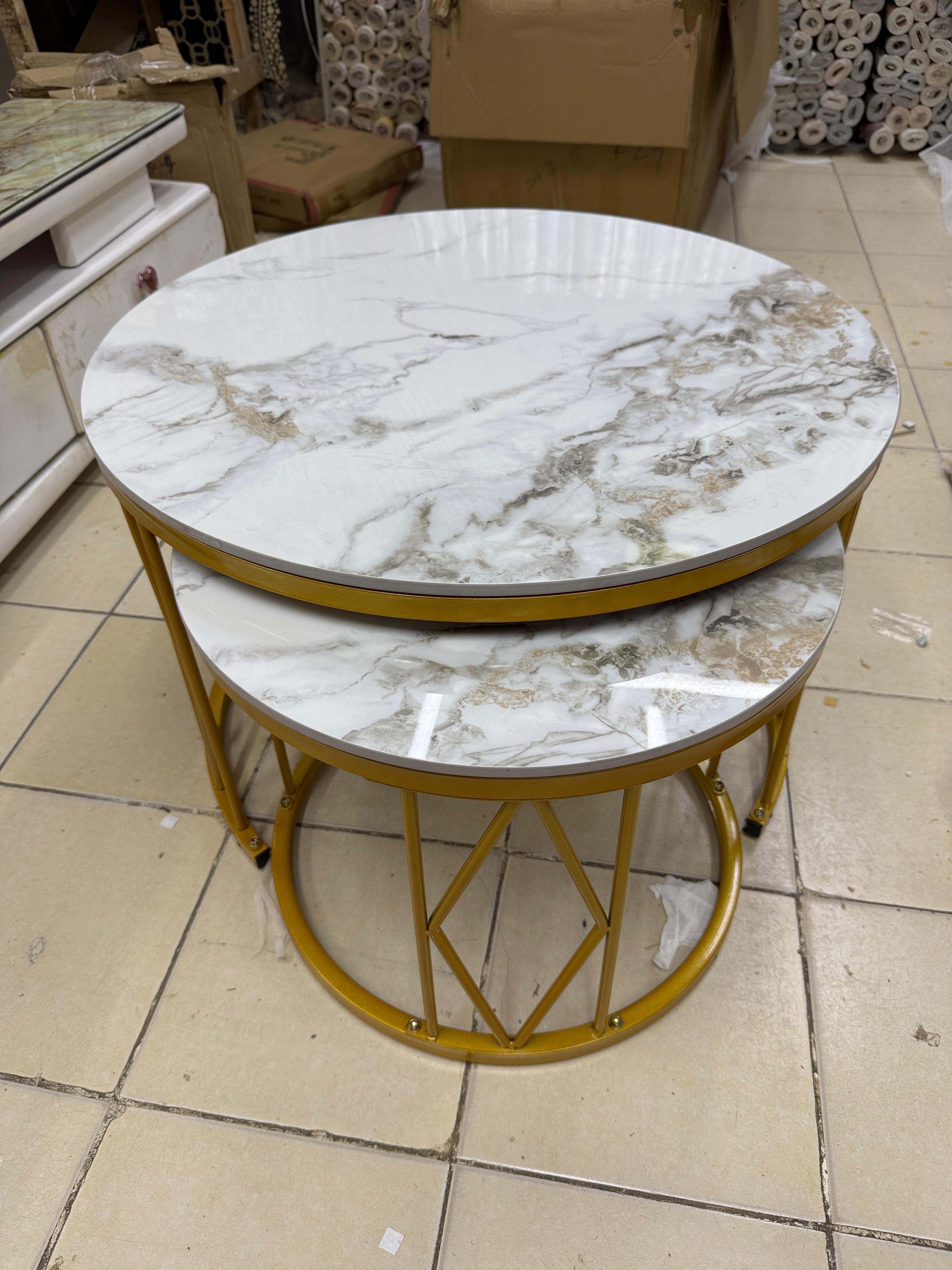 Nesting Bree Nordic luxury coffee table 2 in 1 tables PURE Marble,Tempered Effect Dining Room Furniture Nesting Nordic luxury coffee table