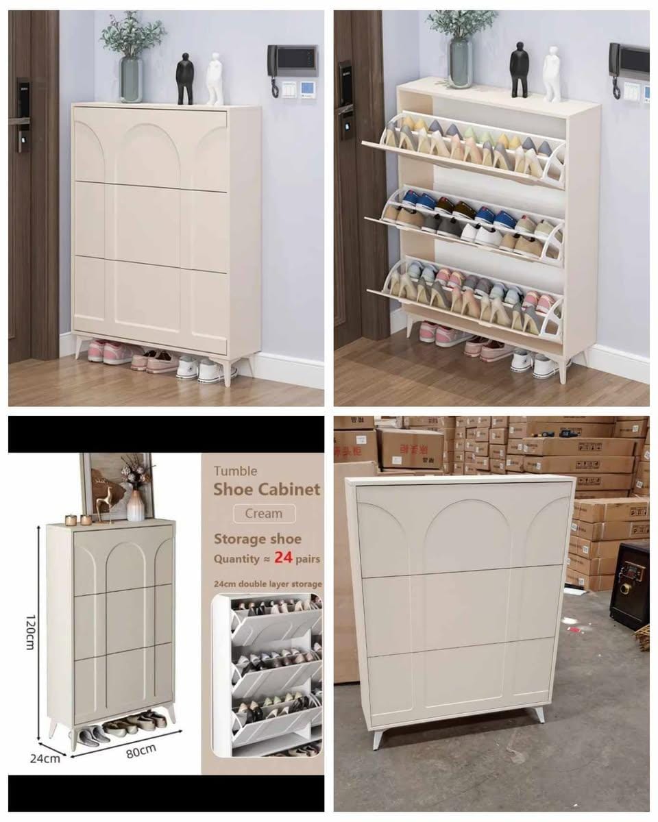 BUCKET FLIP SHOE RACK with marble effect.