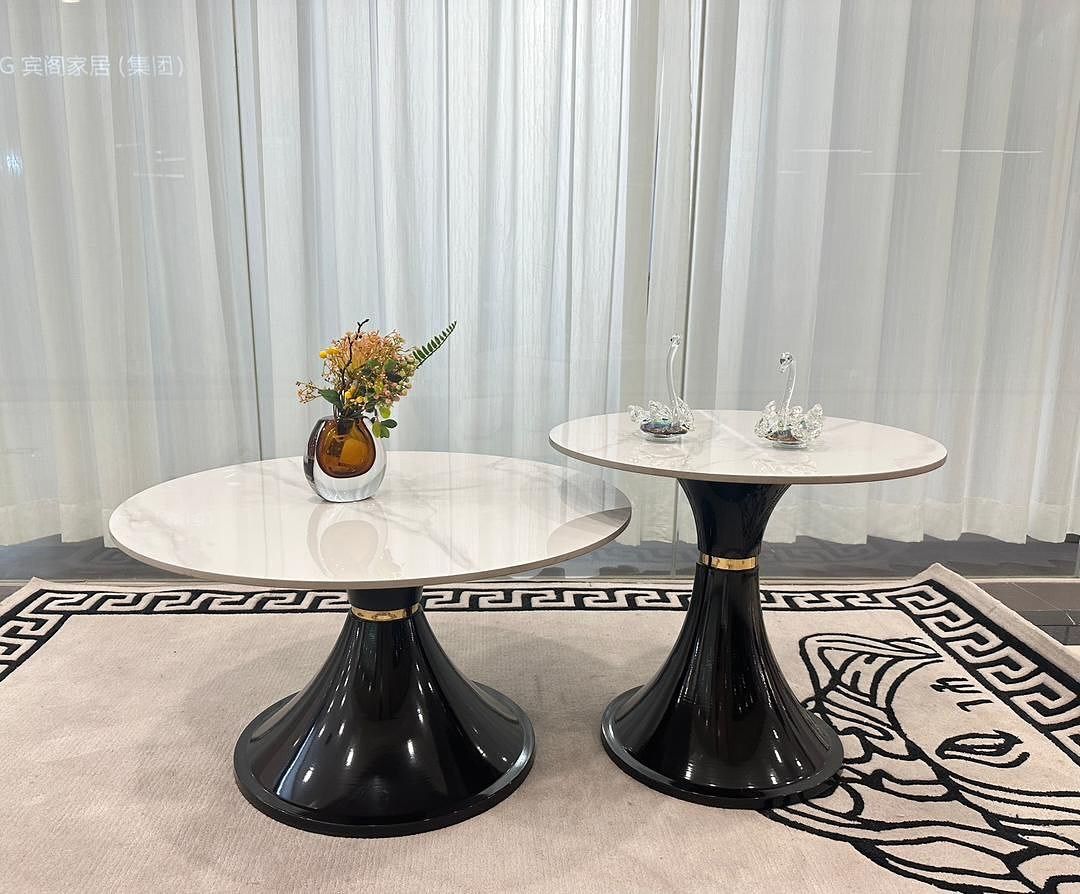 Nesting Bree Nordic luxury coffee table 2 in 1 tables PURE Marble,Tempered Effect Dining Room Furniture Nesting Nordic luxury coffee table