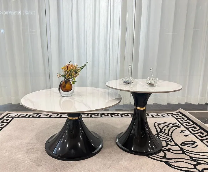 Nesting Bree Nordic luxury coffee table 2 in 1 tables PURE Marble,Tempered Effect Dining Room Furniture Nesting Nordic luxury coffee table