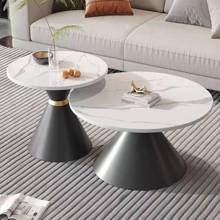 Nesting Bree Nordic luxury coffee table 2 in 1 tables PURE Marble,Tempered Effect Dining Room Furniture Nesting Nordic luxury coffee table