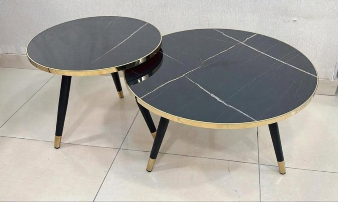 Nesting Bree Nordic luxury coffee table 2 in 1 tables Marble,Tempered Effect Dining Room Furniture Nesting Nordic luxury coffee table