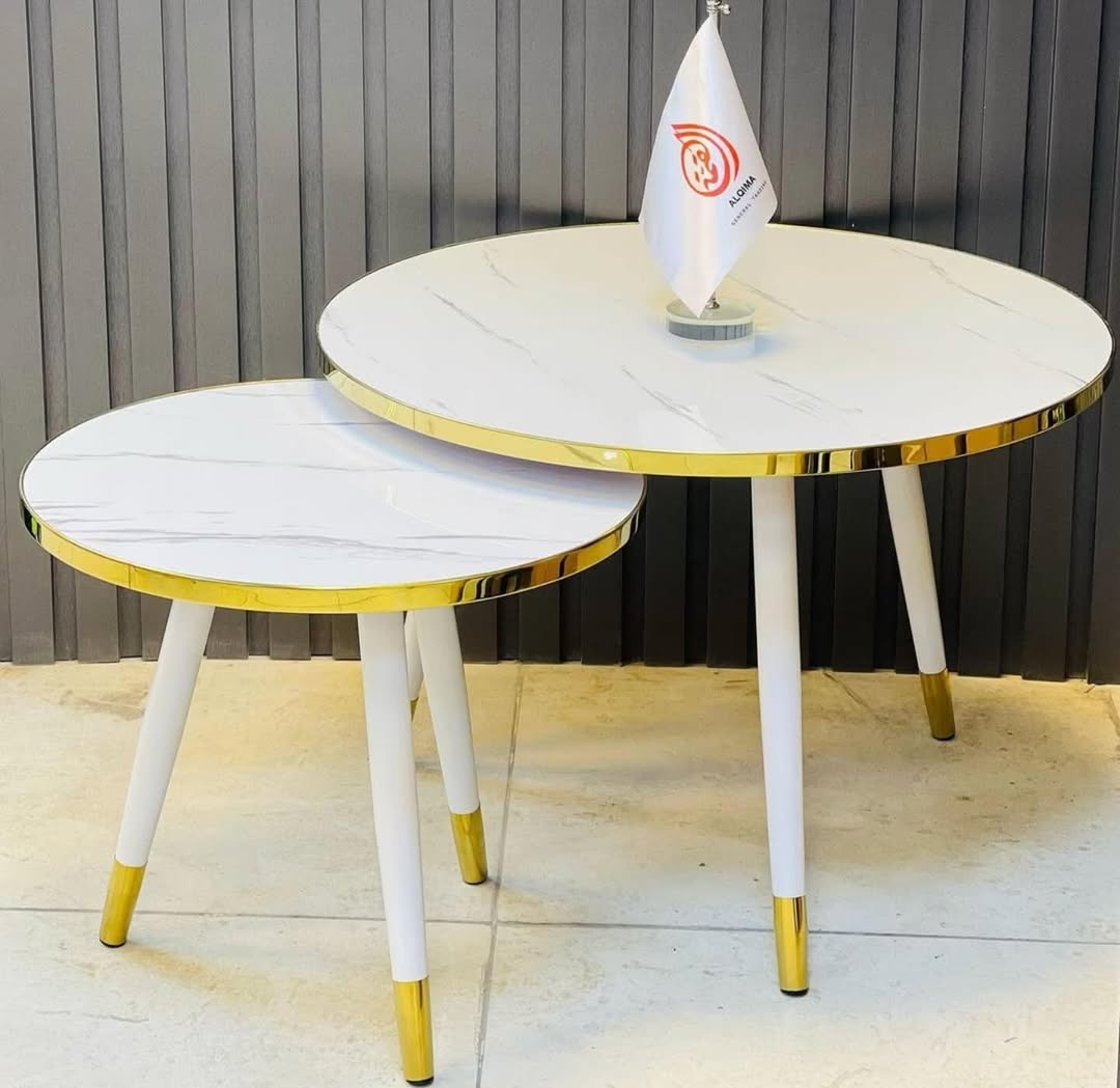 Nesting Bree Nordic luxury coffee table 2 in 1 tables Marble,Tempered Effect Dining Room Furniture Nesting Nordic luxury coffee table