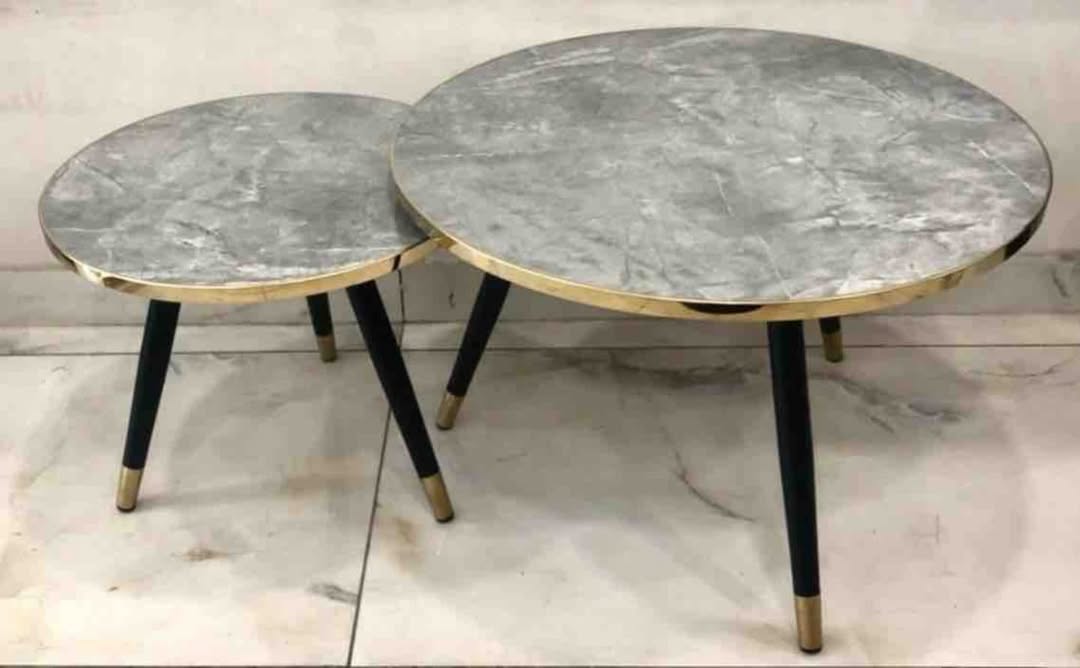 Nesting Bree Nordic luxury coffee table 2 in 1 tables Marble,Tempered Effect Dining Room Furniture Nesting Nordic luxury coffee table