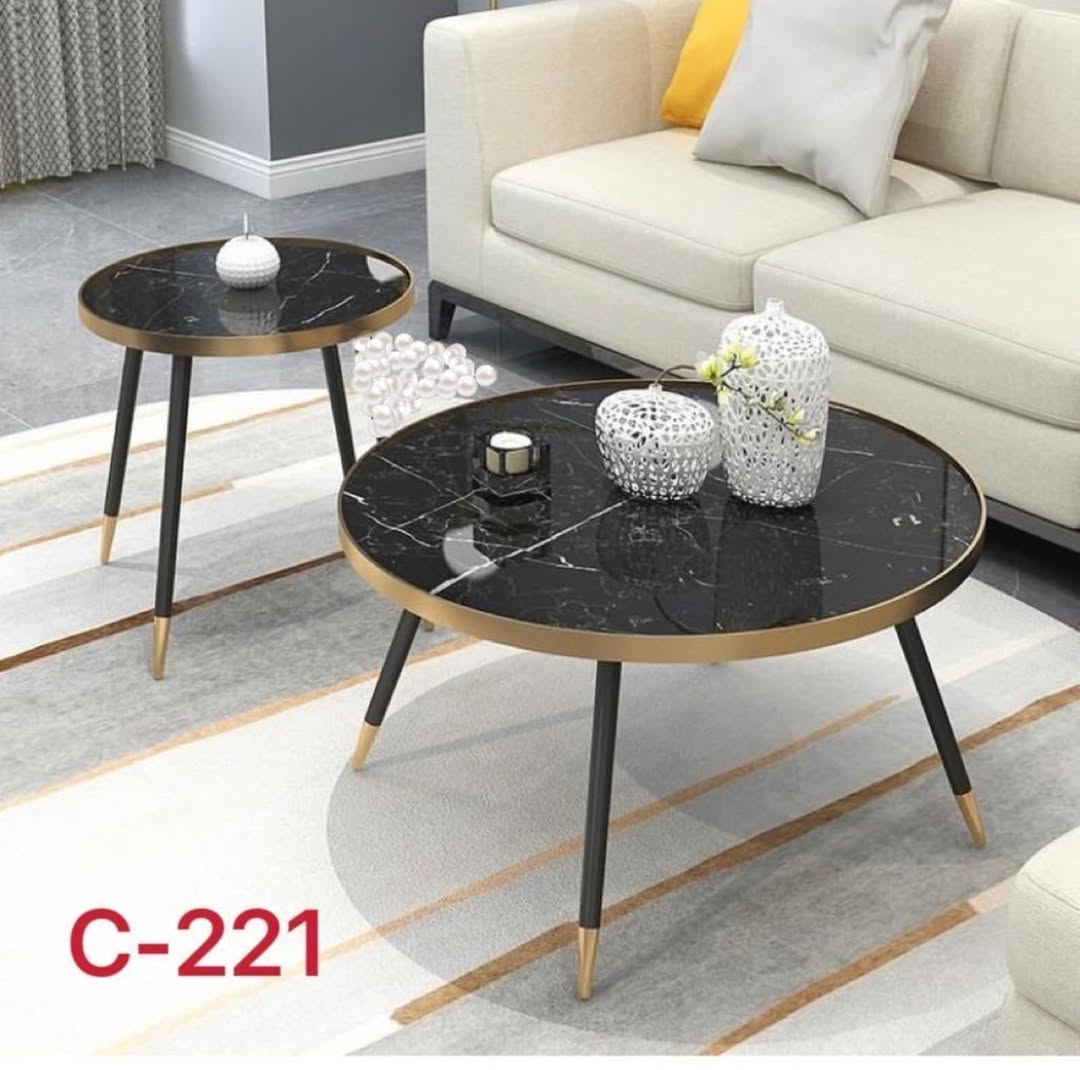 Nesting Bree Nordic luxury coffee table 2 in 1 tables Marble,Tempered Effect Dining Room Furniture Nesting Nordic luxury coffee table