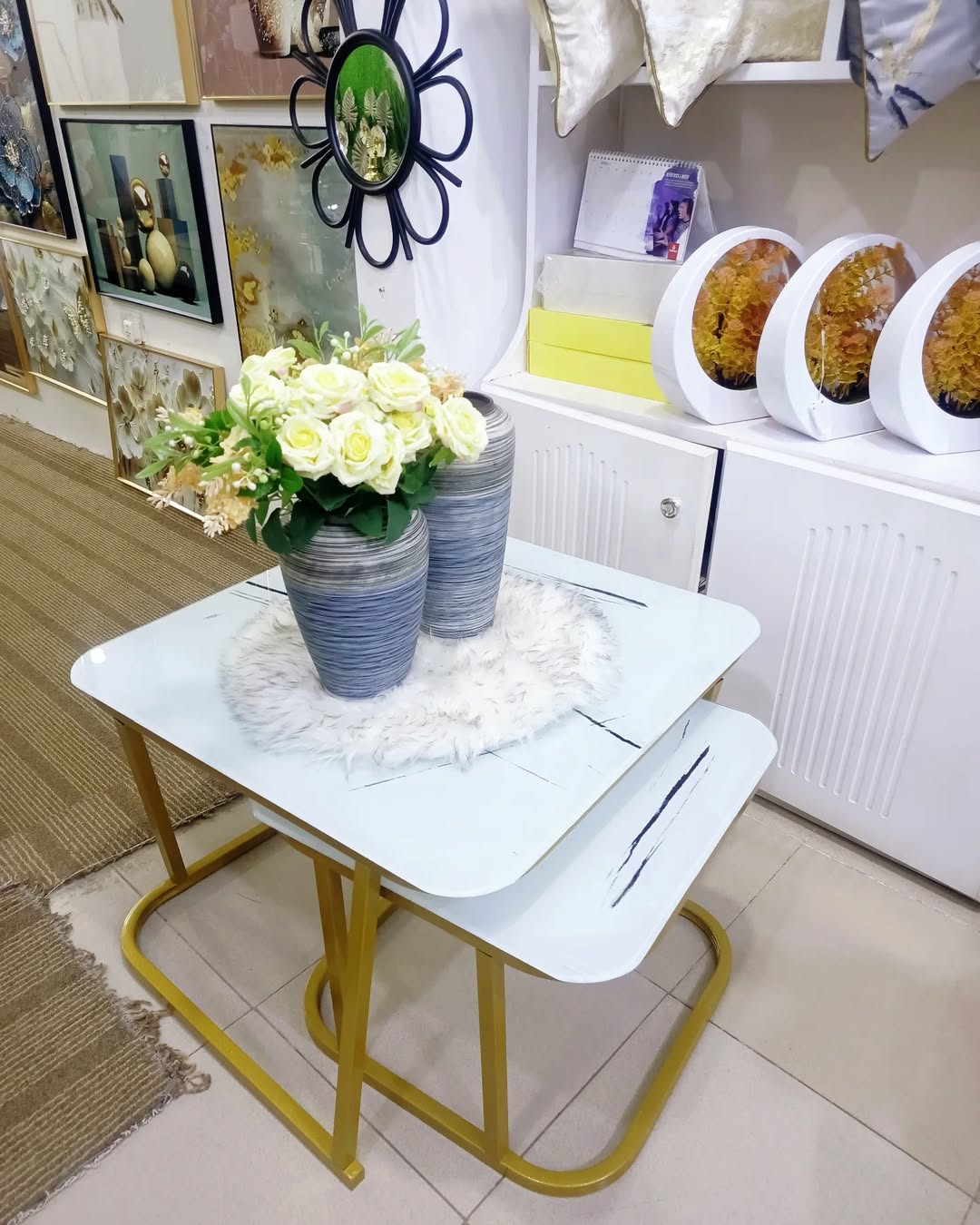 Nesting Bree Nordic luxury coffee table 2 in 1 tables Marble,Tempered Glass Effect Dining Room Furniture Nesting Nordic luxury coffee table