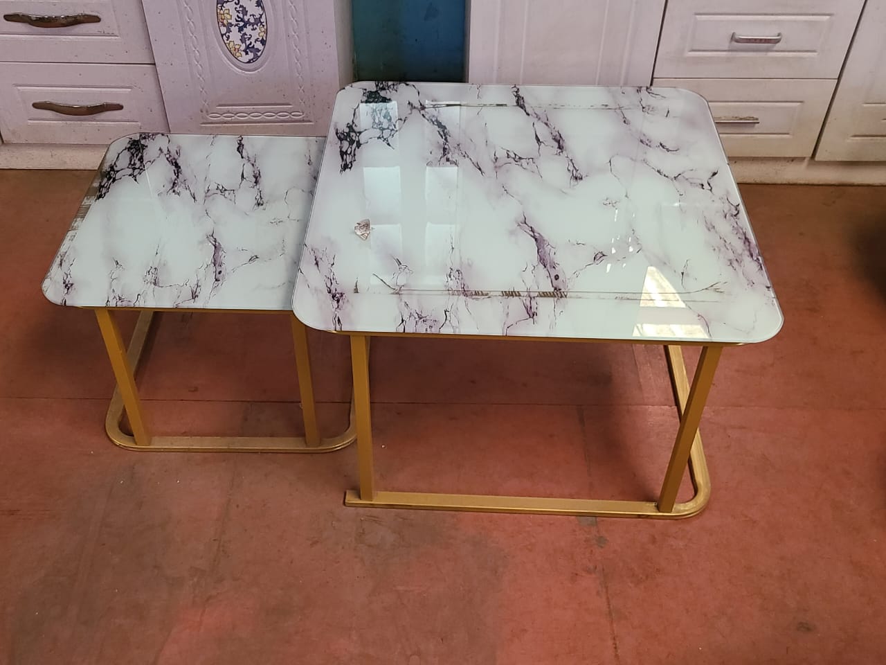 Nesting Bree Nordic luxury coffee table 2 in 1 tables Marble,Tempered Glass Effect Dining Room Furniture Nesting Nordic luxury coffee table