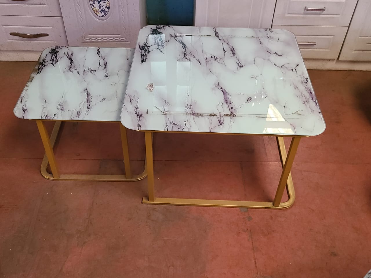 Nesting Bree Nordic luxury coffee table 2 in 1 tables Marble,Tempered Glass Effect Dining Room Furniture Nesting Nordic luxury coffee table
