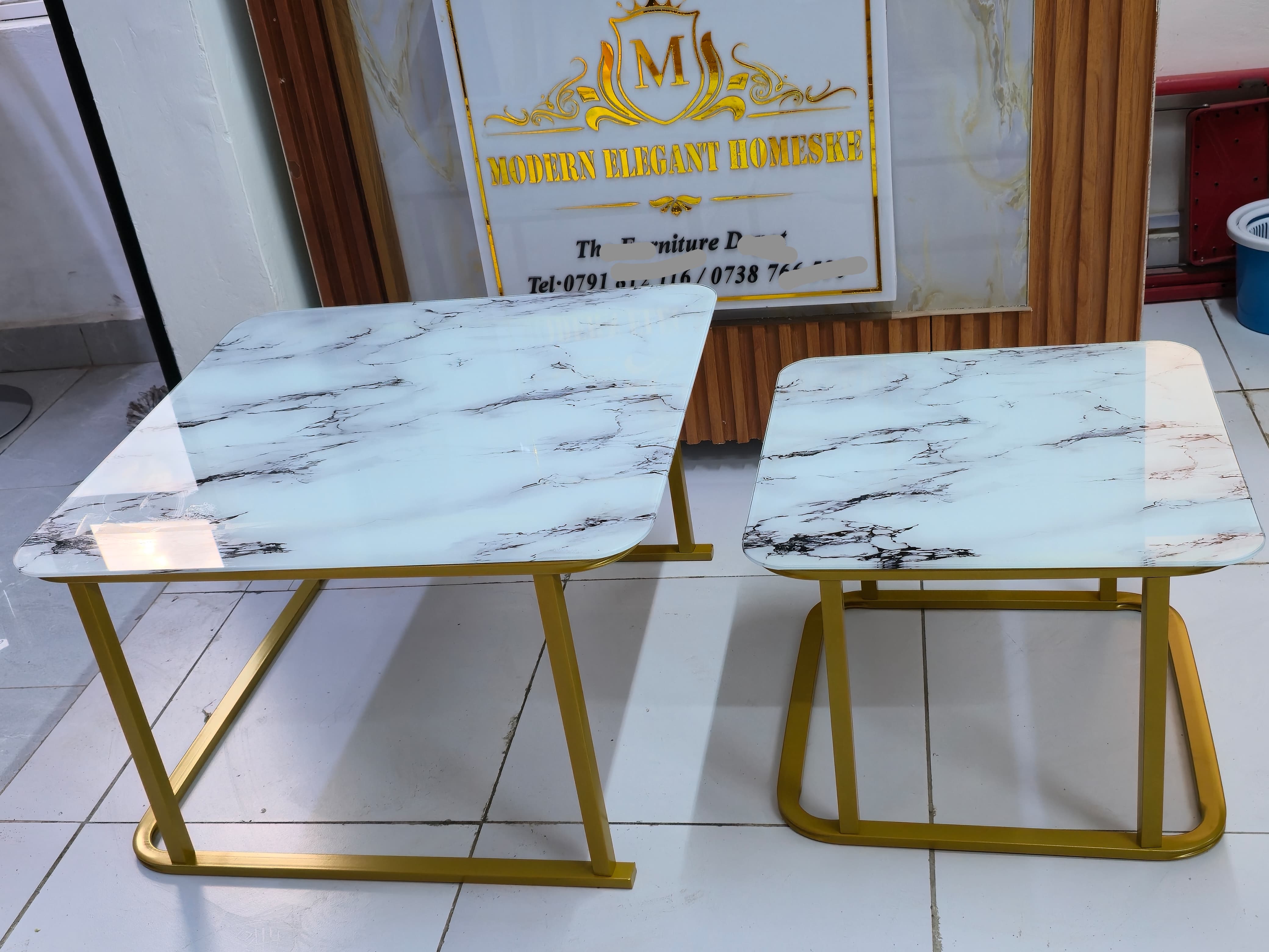 Nesting Bree Nordic luxury coffee table 2 in 1 tables Marble,Tempered Glass Effect Dining Room Furniture Nesting Nordic luxury coffee table