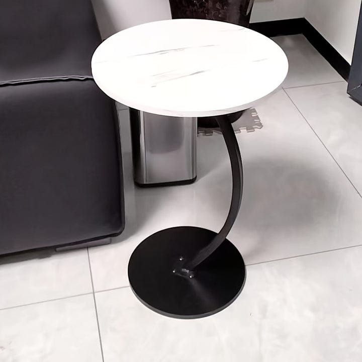 C-Shaped Night Stand Side End Table Beside Sofa For Bedroom White Stools with Storage Shelf Easy Assemble Table For Living RoomSmall coffee table tea table mini sofa side cabinet light luxury beds