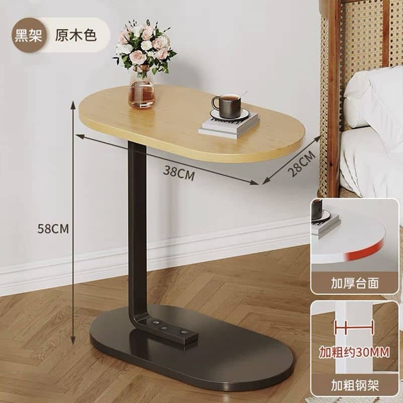 C-Shaped Night Stand Side End Table Beside Sofa For Bedroom White Stools with Storage Shelf Easy Assemble Table For Living RoomSmall coffee table tea table mini sofa side cabinet light luxury beds