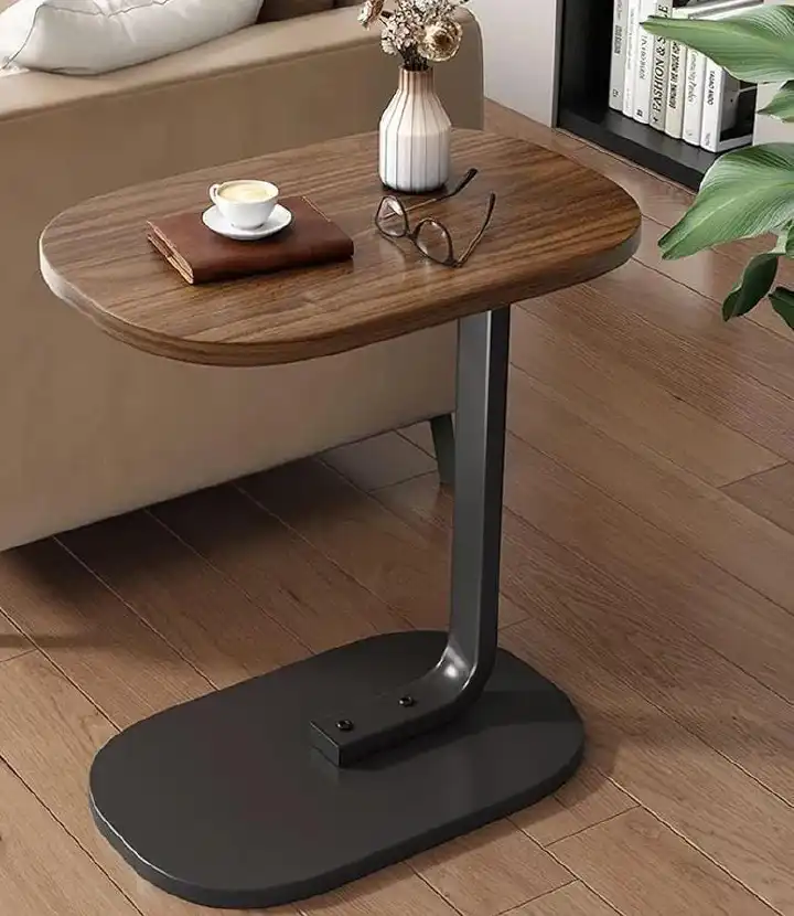 C-Shaped Night Stand Side End Table Beside Sofa For Bedroom White Stools with Storage Shelf Easy Assemble Table For Living RoomSmall coffee table tea table mini sofa side cabinet light luxury beds