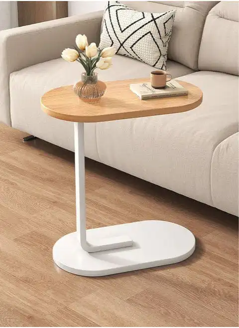 C-Shaped Night Stand Side End Table Beside Sofa For Bedroom White Stools with Storage Shelf Easy Assemble Table For Living RoomSmall coffee table tea table mini sofa side cabinet light luxury beds