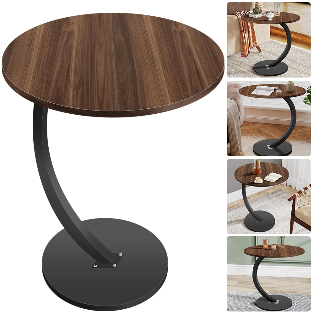 Round-Shaped Night Stand Side End Table Beside Sofa For Bedroom White Stools with Storage Shelf Easy Assemble Table For Living RoomSmall coffee table tea table mini sofa side cabinet light luxury beds