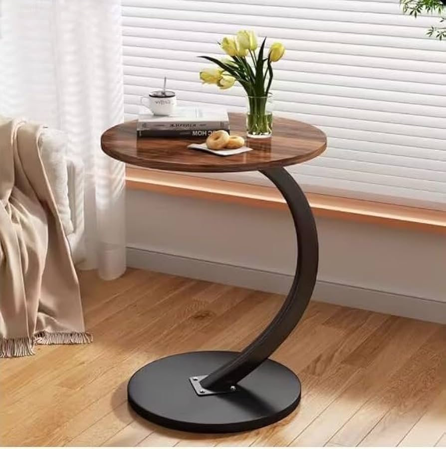 Round-Shaped Night Stand Side End Table Beside Sofa For Bedroom White Stools with Storage Shelf Easy Assemble Table For Living RoomSmall coffee table tea table mini sofa side cabinet light luxury beds