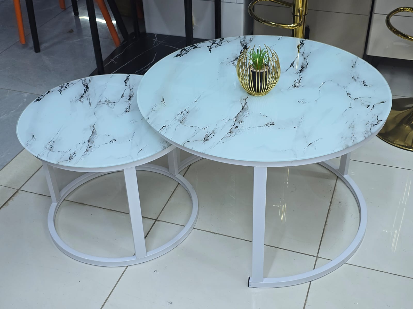Nesting Bree Nordic luxury coffee table 2 in 1 tables Marble effect,Tempered Glass Effect Dining Room Furniture Nesting Nordic luxury coffee table