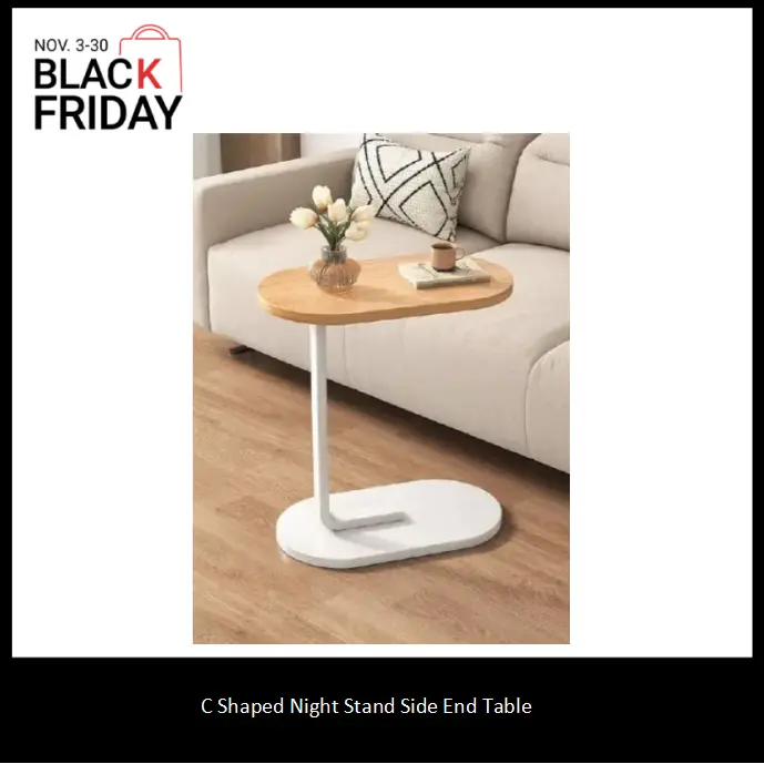 C-Shaped Night Stand Side End Table Beside Sofa For Bedroom White Stools with Storage Shelf Easy Assemble Table For Living RoomSmall coffee table tea table mini sofa side cabinet light luxury beds