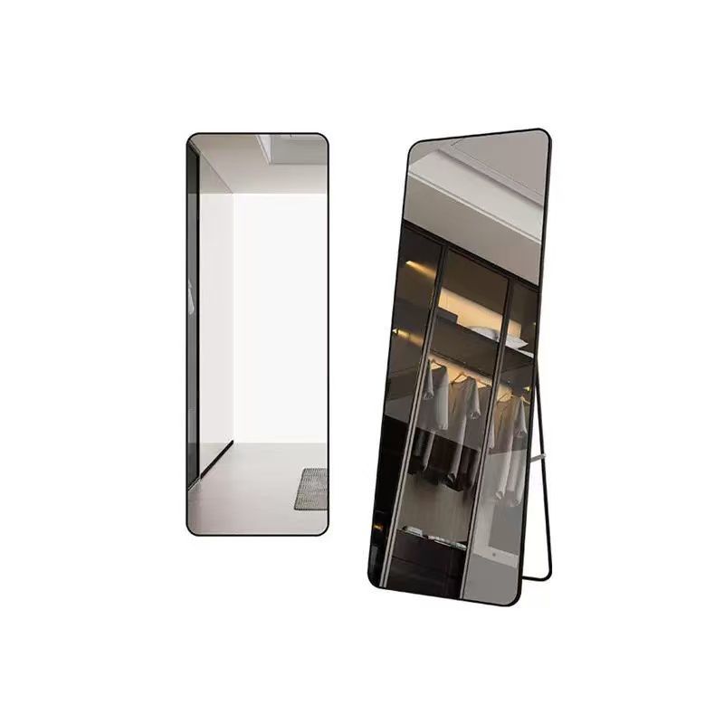 ✅️AVAILABLE AT THE SHOP✅️Free Standing Dressing Mirror With Wheels.Elevate your home decor and personal style with this elegant full-length standing mirror. Featuring a sleek, arched design and a stur
