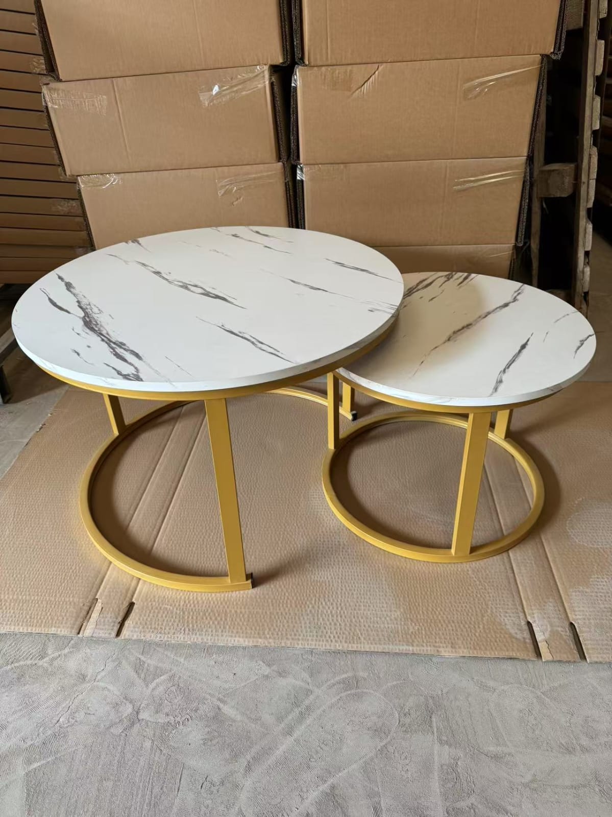 Nesting Bree marble effect Nordic luxury coffee table 2 in 1 tables Marble,WOODEN Effect Dining Room Furniture Nesting Nordic luxury coffee table