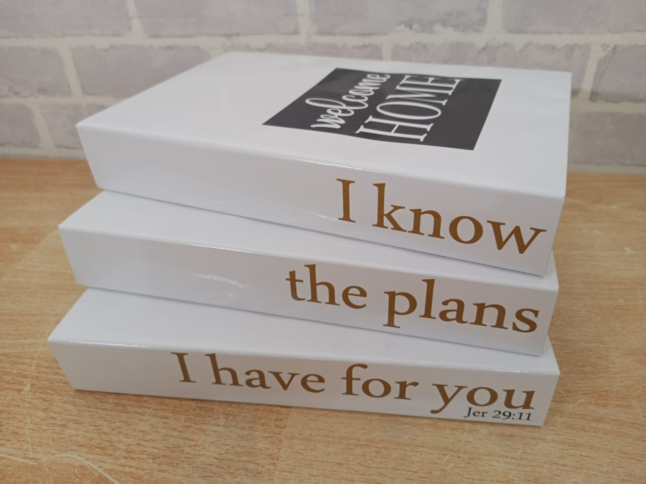 3in1 Decorative Dummy book - Home décor Decor books  (SET OF THREE)
with good messages.