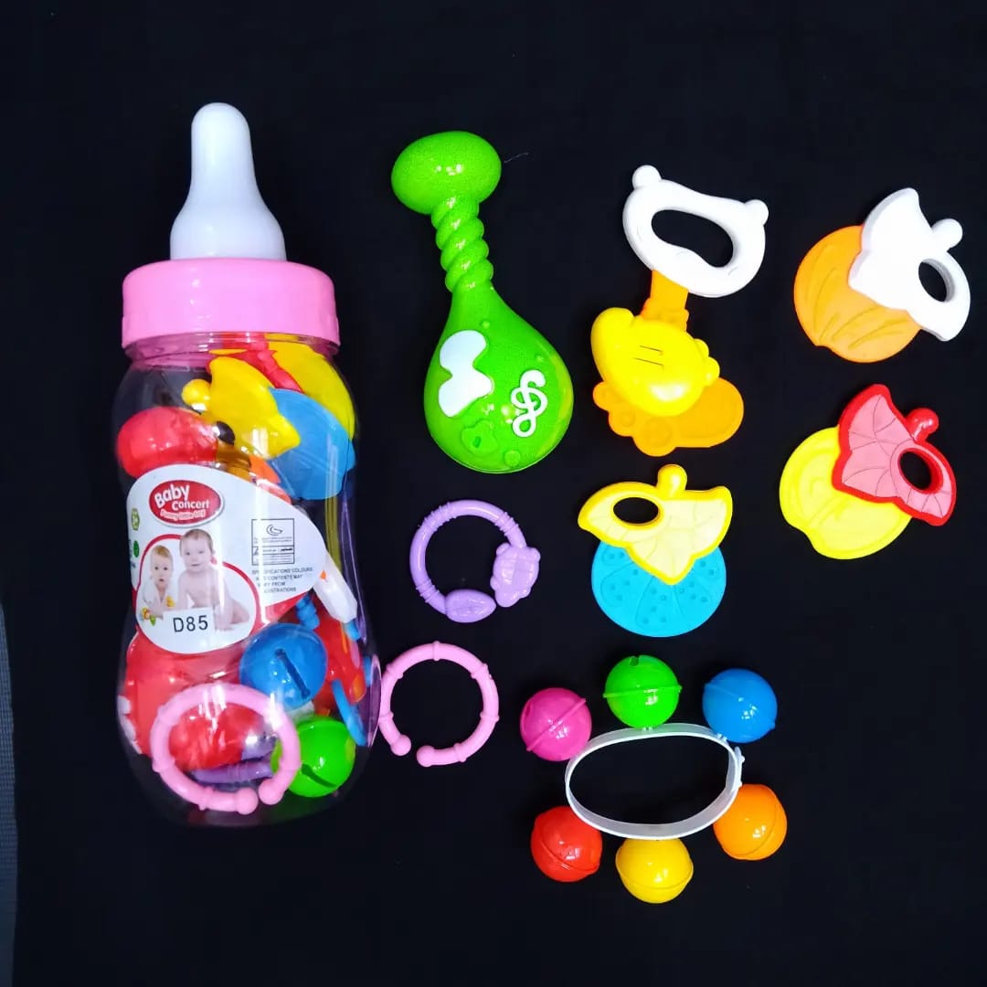10PCs Colorful Baby Rattles And Shakers Set - Multicolor