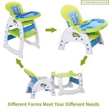 3 In 1 Convertible Baby High Feeding Chair MULTICOLOURED