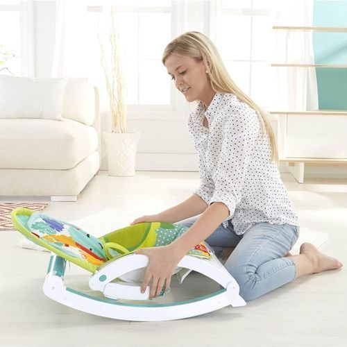 2-in-1 Baby Rocker & Dining Chair | Portable Reclining Infant Seat to Toddler Rocker | Adjustable Kickstand & Feeding Table