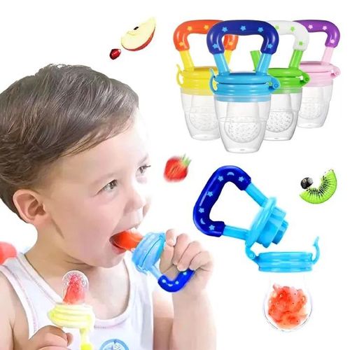 2-in-1 Baby Fruit Feeder Pacifier & Silicone Teething Toy
Introduce solid foods like bananas, strawberries, or steamed veggies safely.