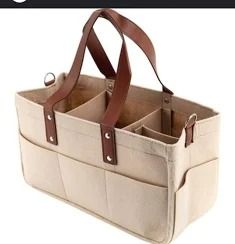 Premium Felt Baby Diaper Caddy Organizer - Portable Nursery Storage Bin with Interchangeable Compartments - Multi-Purpose Tote for Diapers, Wipes, and Toys