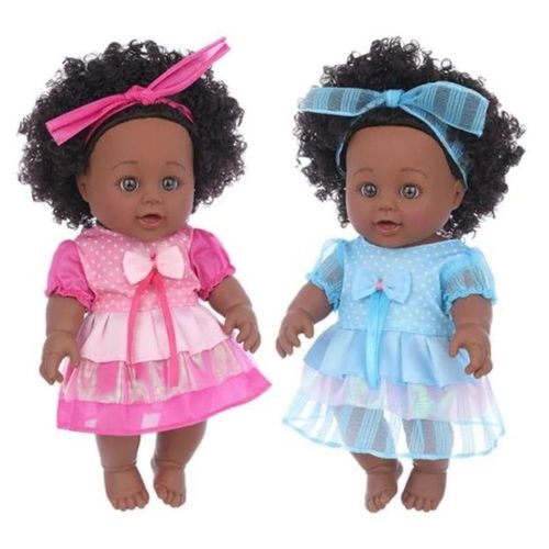 Realistic African American Twin Baby Dolls – Deluxe 2-Piece Floral Set