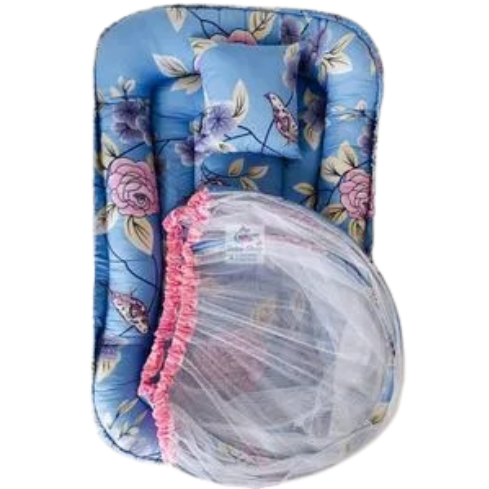 Baby Nest & Co-sleeper with Removable Mosquito Net Baby Nest & Co-sleeper Foldable + Pillow+ Net.Safe and perfect for co-sleeping Hypoallergenic materials, breathable and non-toxic Comfortable