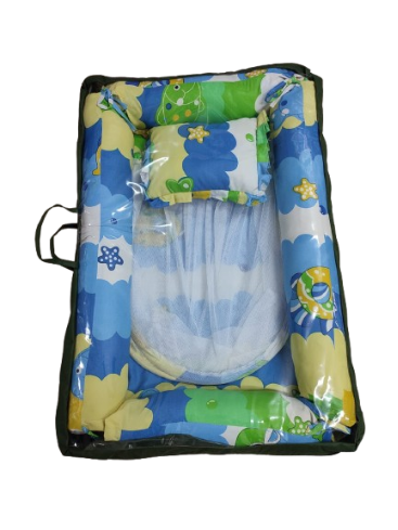 Baby Nest & Co-sleeper with Removable Mosquito Net Baby Nest & Co-sleeper Foldable + Pillow+ Net.Safe and perfect for co-sleeping Hypoallergenic materials, breathable and non-toxic Comfortable