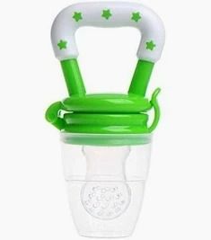 2-in-1 Baby Fruit Feeder Pacifier & Silicone Teething Toy
Introduce solid foods like bananas, strawberries, or steamed veggies safely.