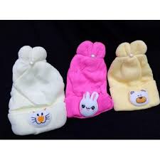 3-Piece Newborn Baby "Marvin" Hat Set | Soft Cotton & Wool Blend Cap