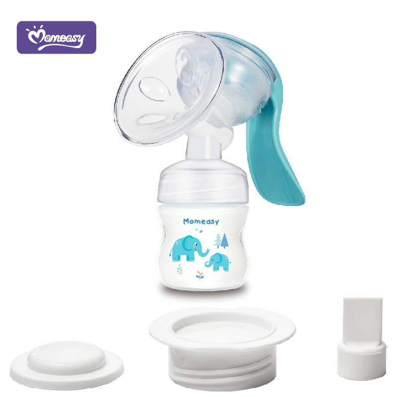 Momeasy Manual Comfort Breast Pump | BPA-Free Ergocare Design Momeasy Manual Breast Pump, a hand-operated, BPA-free